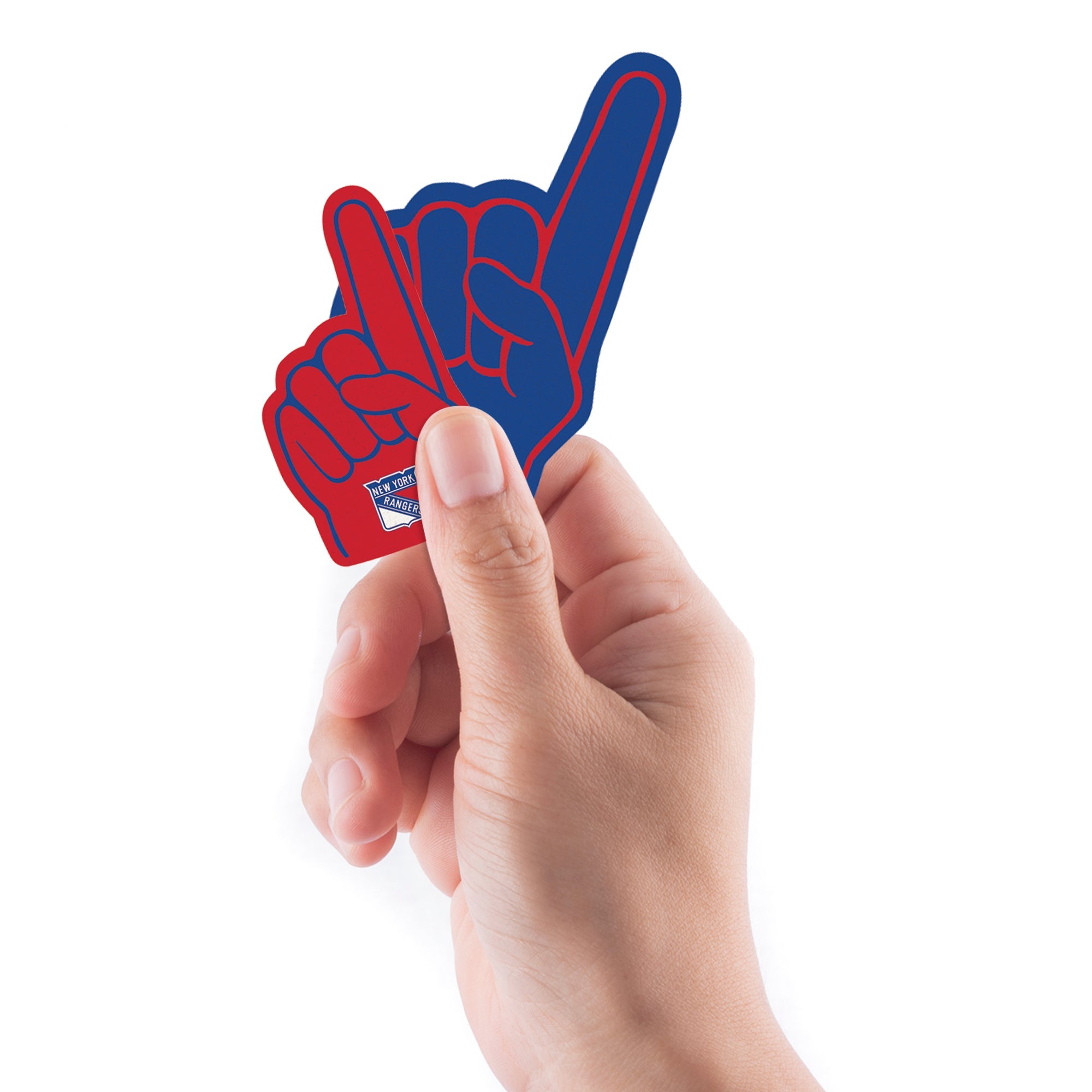 New York Rangers - 5 Foam Finger Minis (Mixed Sizes) - Official NHL - Reusable Vinyl Decals