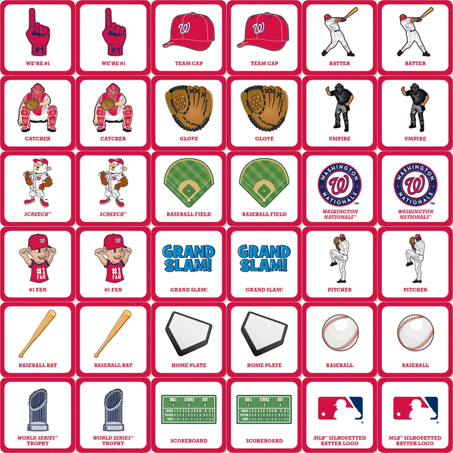 Washington Nationals Matching Game