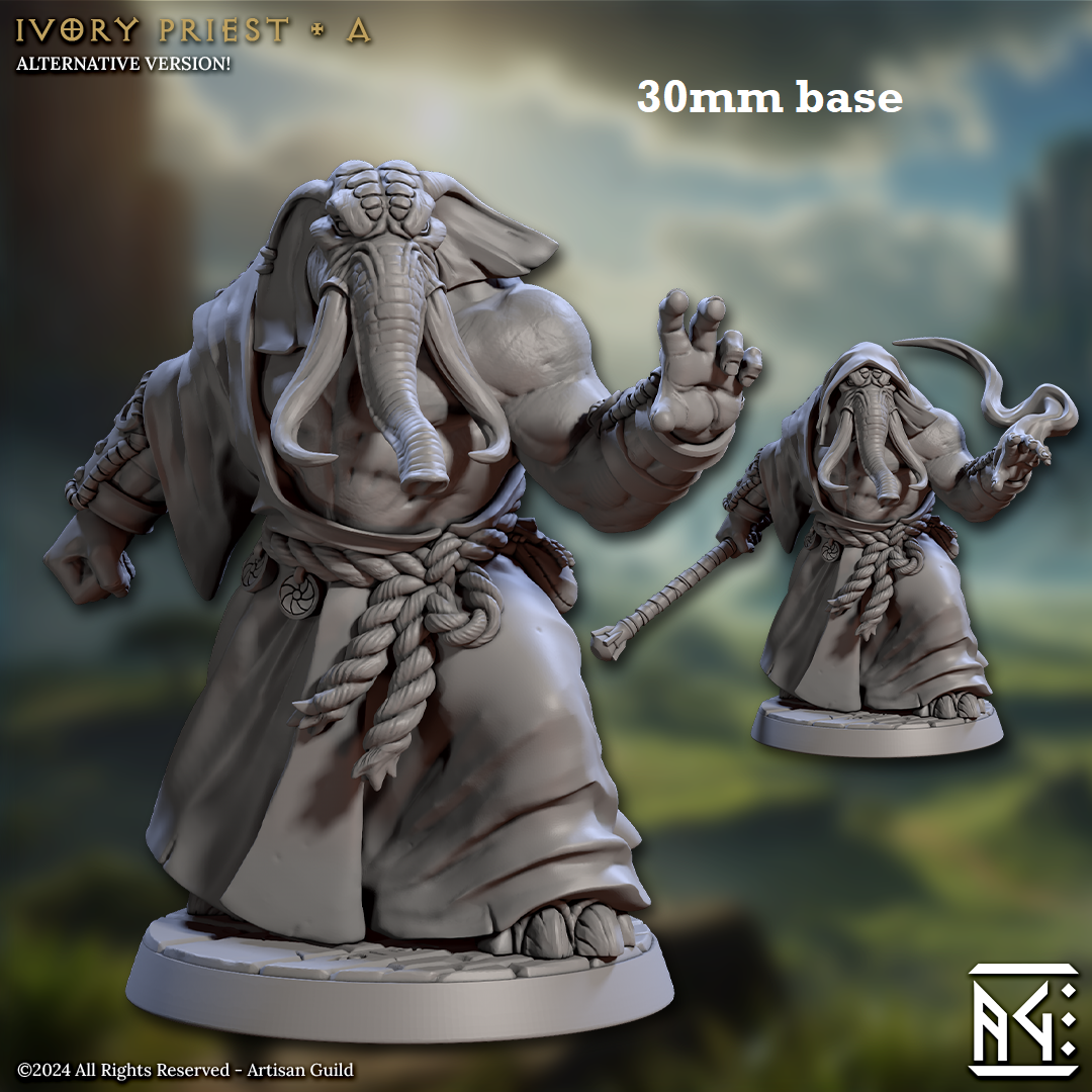 Ivory Priest - Sculpt A (Male Loxodon Monk)