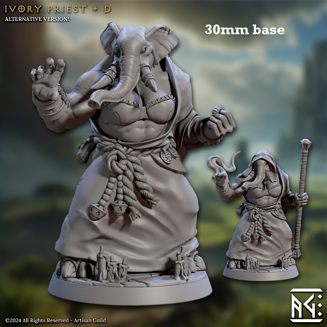 Ivory Priest - Sculpt D (Female Loxodon Monk)