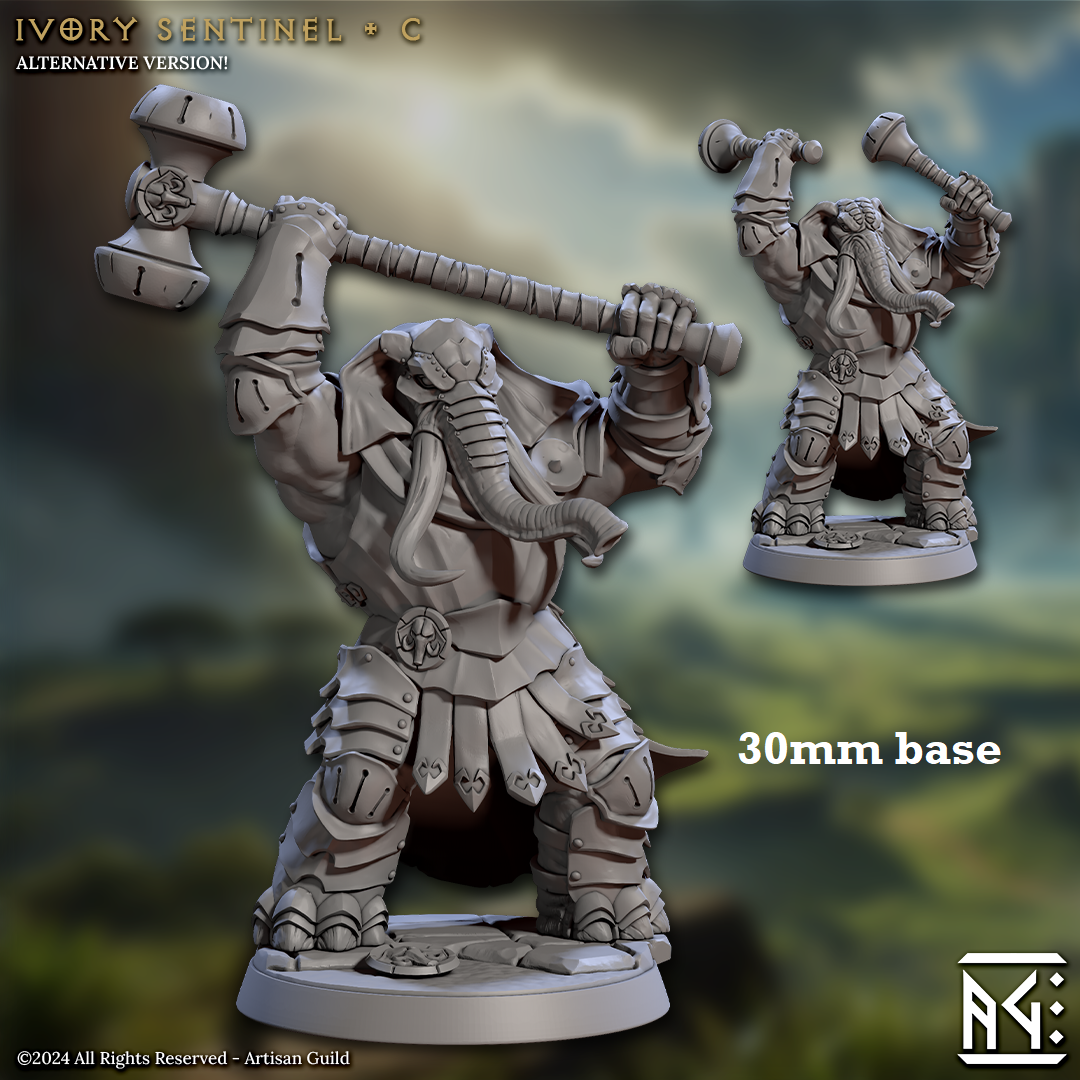 Ivory Sentinel - Sculpt C (Male Loxodon Warrior)