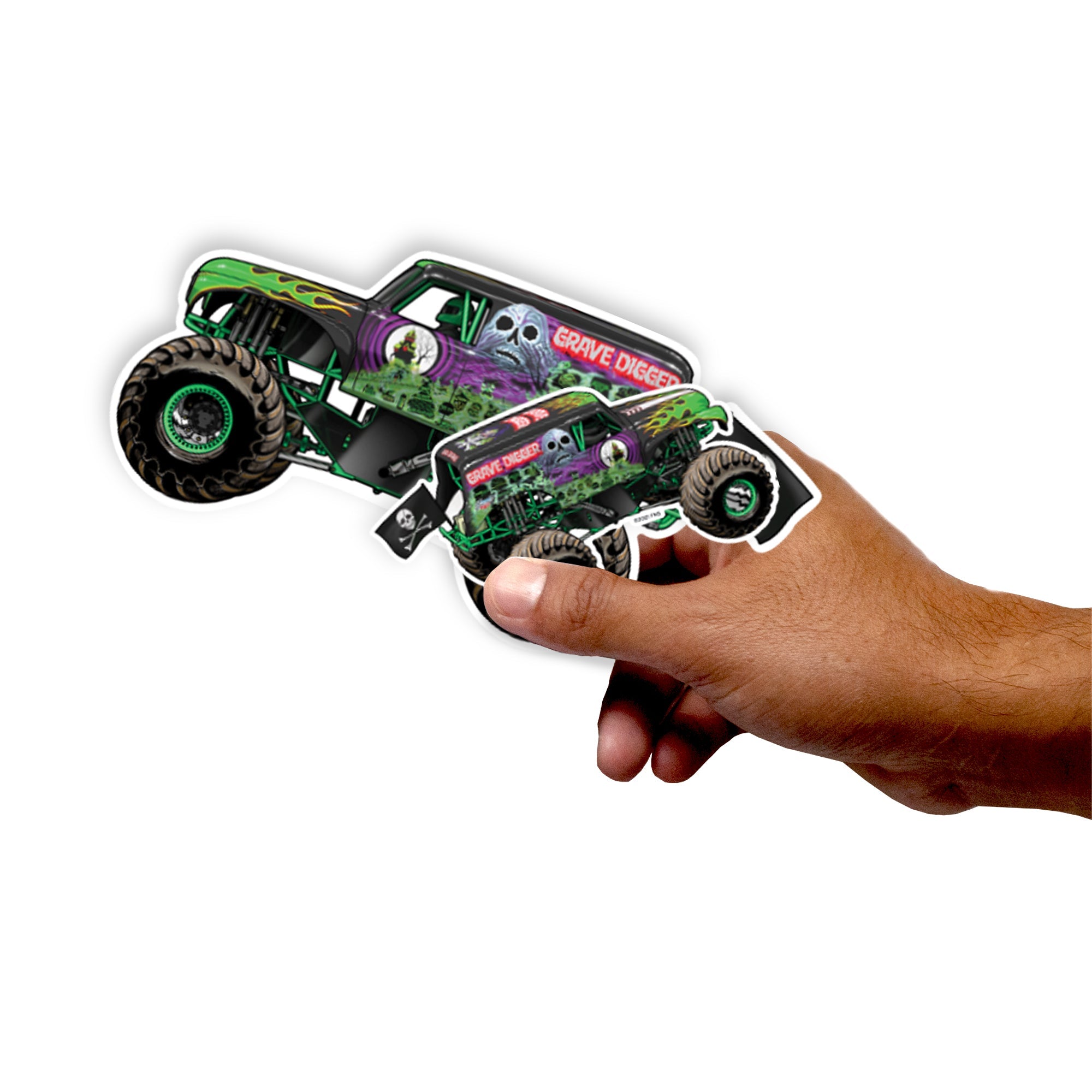 Grave Digger - 5 Minis (Mixed Sizes) - Official Monster Jam - Reusable Vinyl Decals #1