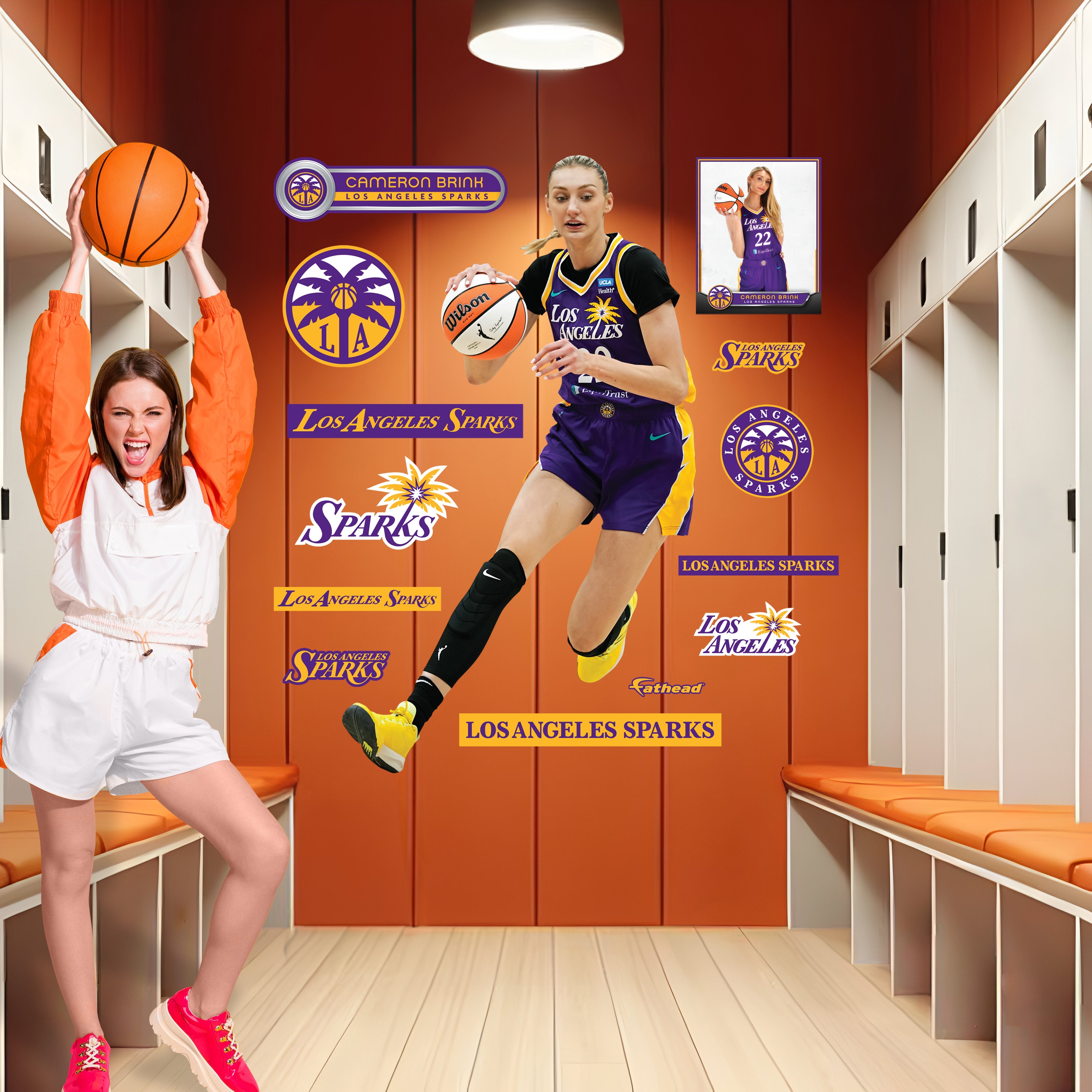 Cameron Brink - RealBig Collection - Official WNBA - Los Angeles Sparks - Reusable Vinyl Wall Decals