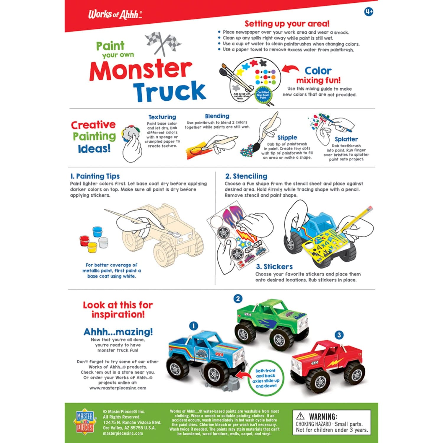 Monster Truck Wood Craft & Paint Kit