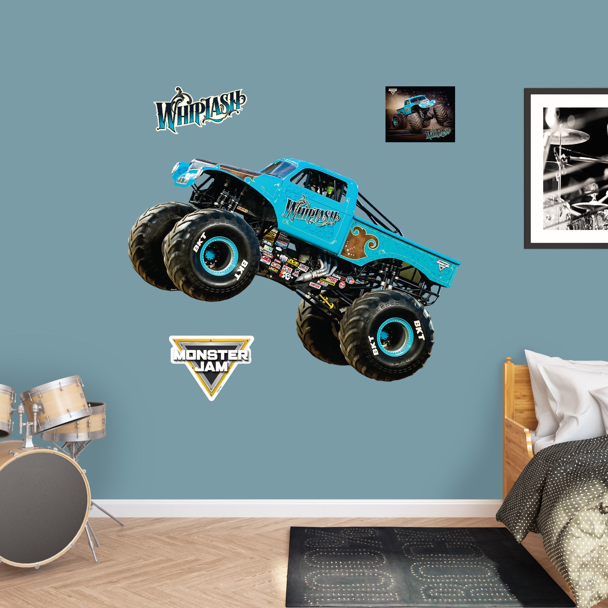 Whiplash - Monster Jam - RealBig Collection - Official Monster Jam - Reusable Vinyl Wall Decals