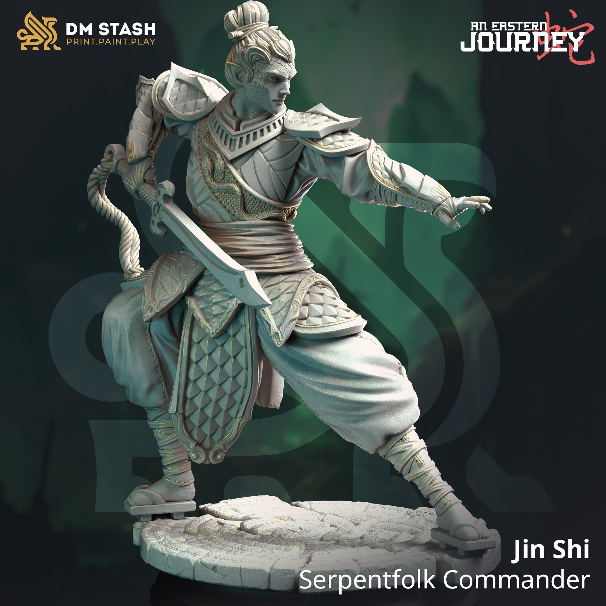 Jin Shi, Serpentfolk Commander (Male Yuan-ti Fighter)