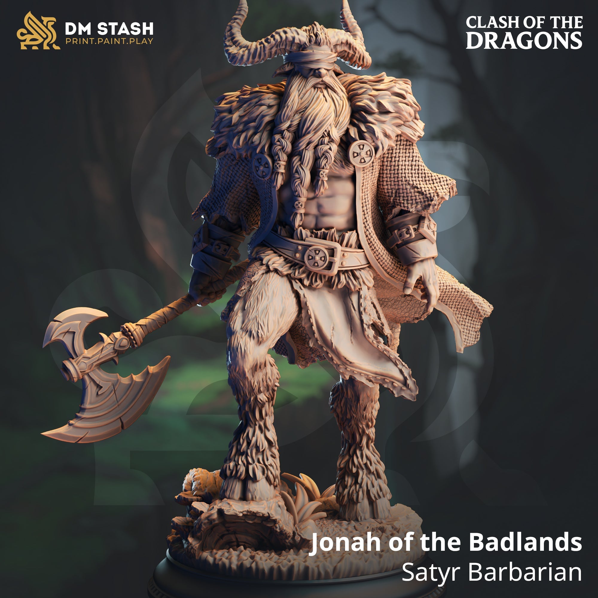 Jonah of the Badlands (Blind Male Satyr Barbarian)