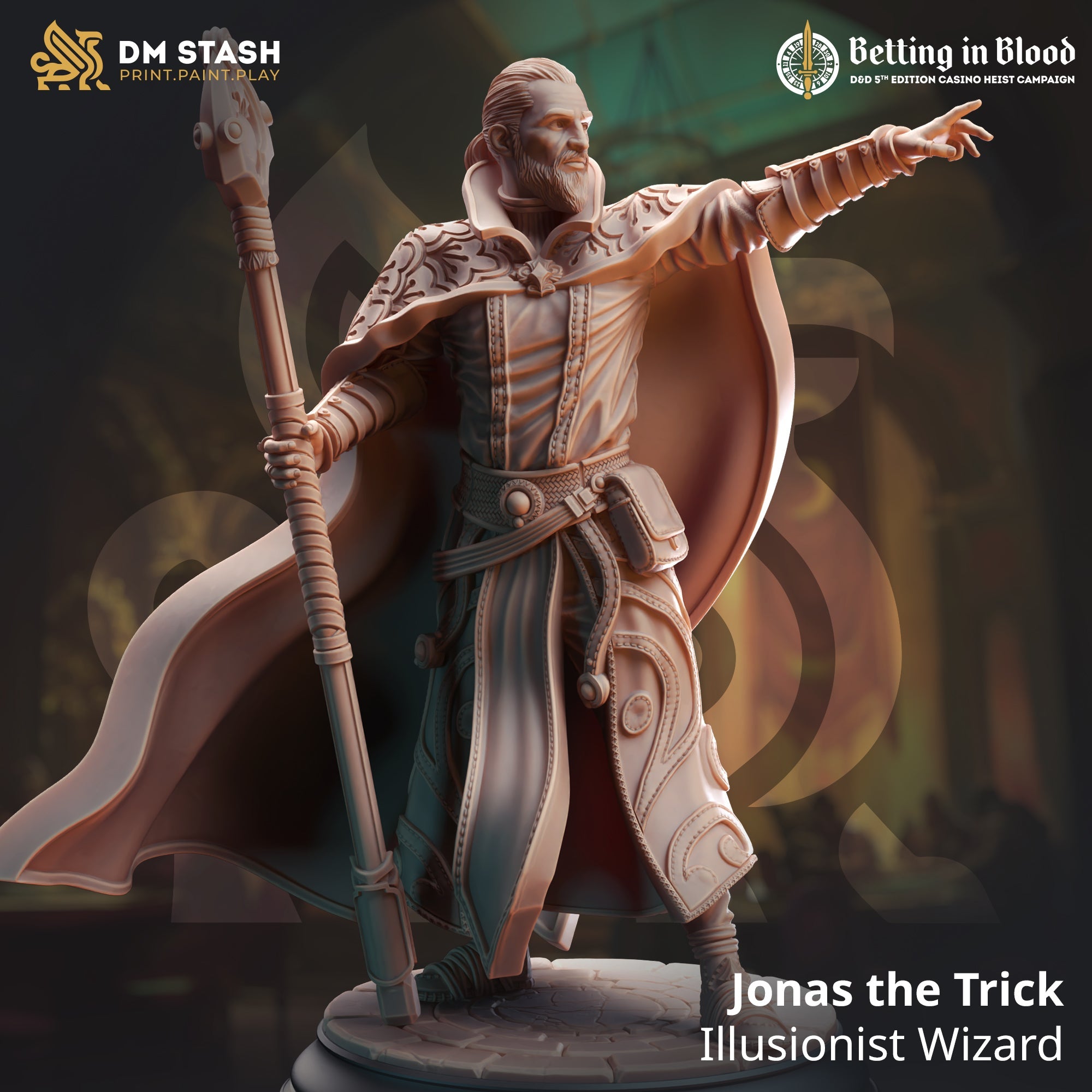Jonas the Trick, Illusionist Wizard (Male Human Wizard)