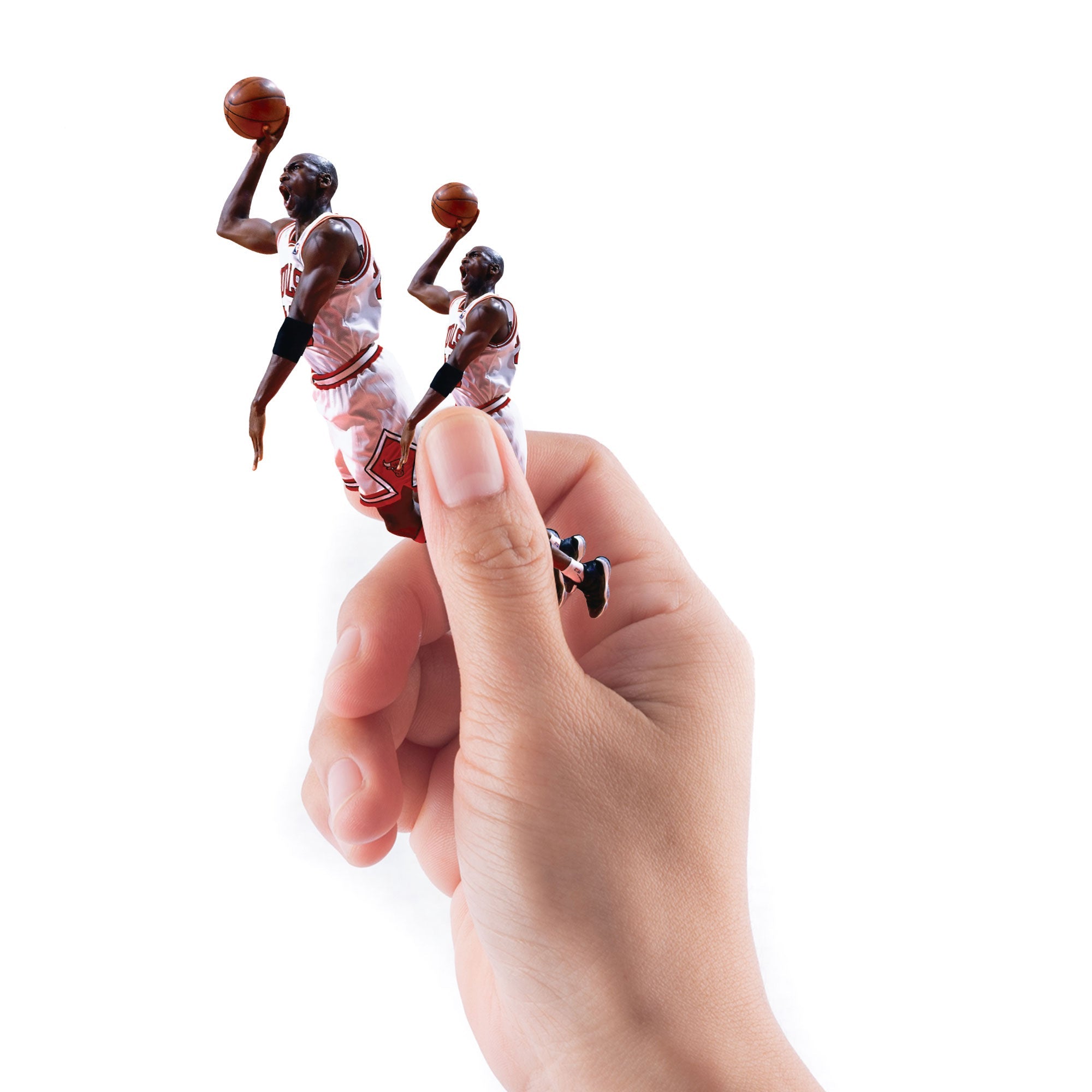 Michael Jordan - 5 Hang Time Minis (Mixed Sizes) - Official NBA - Chicago Bulls - Reusable Vinyl Decals