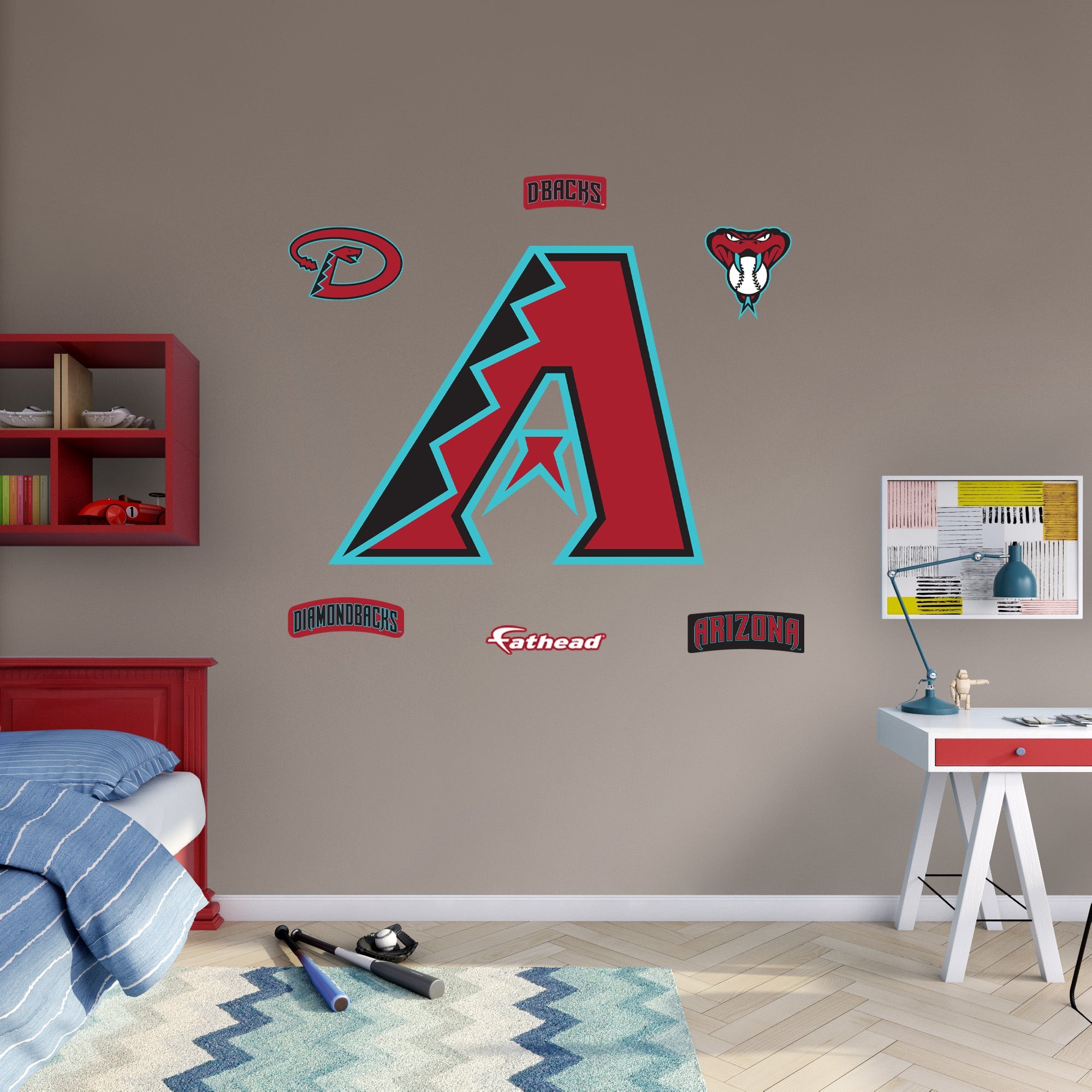 Arizona Diamondbacks - RealBig Logo Collection - Official MLB - Reusable Vinyl Wall Decals