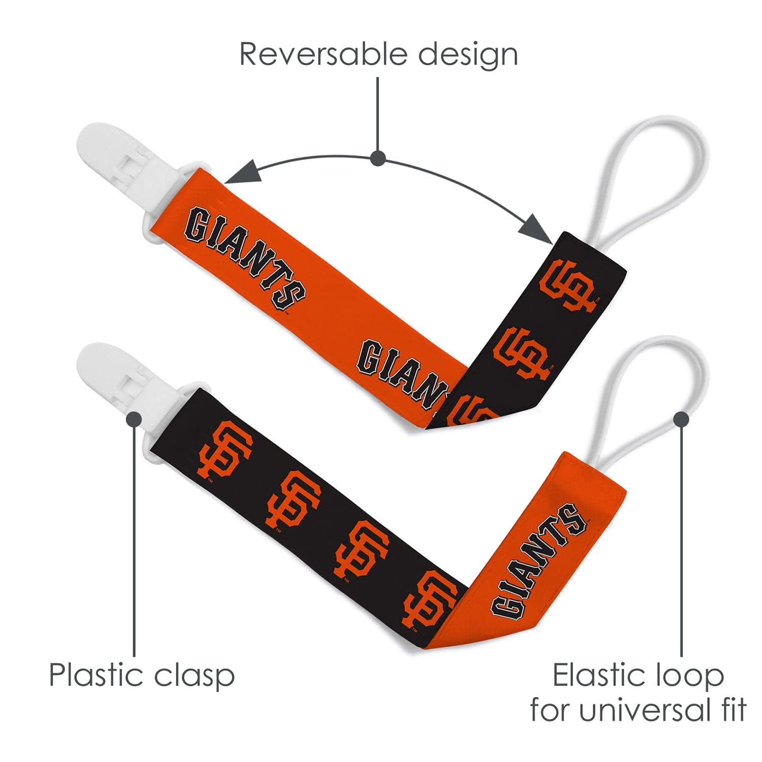 San Francisco Giants - Pacifier Clip 2-Pack