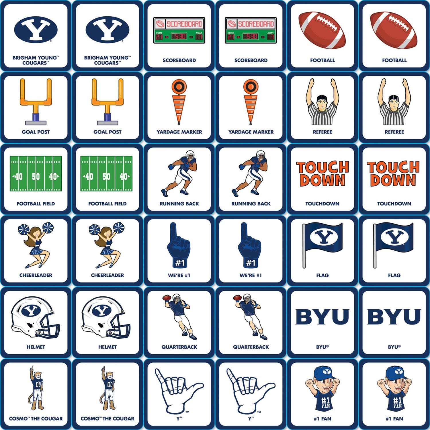BYU Cougars Matching Game