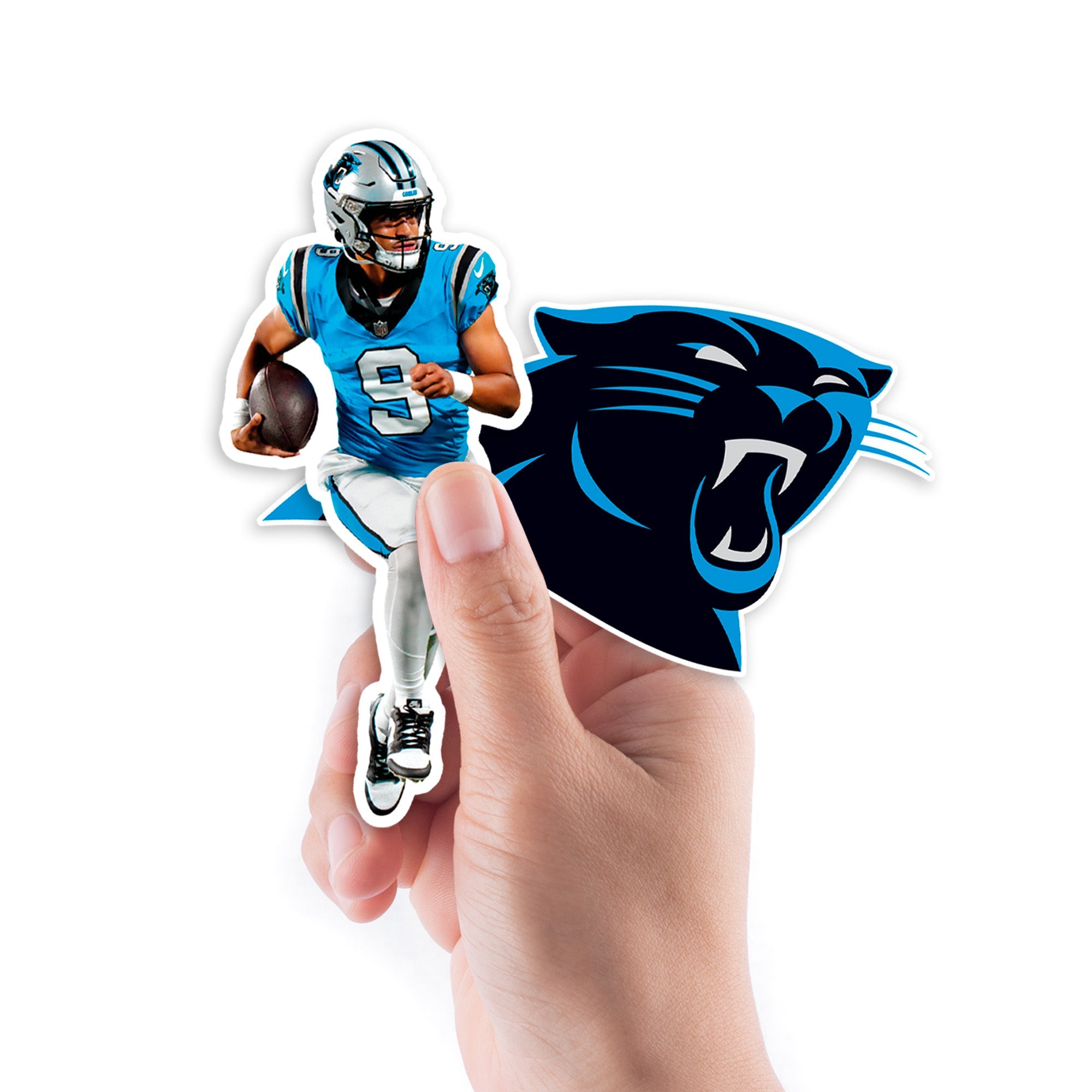 Bryce Young - 5 Minis (Mixed Sizes) - Official NFL - Carolina Panthers - Reusable Vinyl Decals