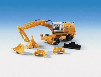 Kibri 11264 HO Scale 30 Years Kibri - European Construction Equipment -- Liebherr 922 Excavator w/Attachments
