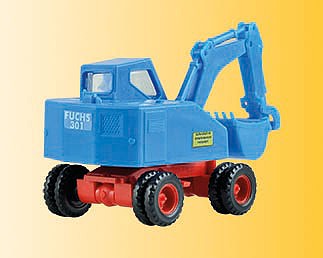 Kibri 11288 HO Scale Fuchs Hydraulic Excavator - Kit -- Blue, Red