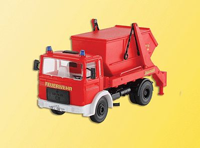 Kibri 18201 HO Scale European Emergency -- MAN with Dumpster Fire Dept Kit