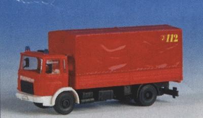Kibri 18269 HO Scale Emergency - Fire Dept. Vehicles -- MAN Tarp-Covered Flatbed