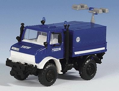 Kibri 18467 HO Scale Emergency - Technical Help Service (THW) - Light Trucks -- Unimog Field Generator/Light Plant w/Light Mast