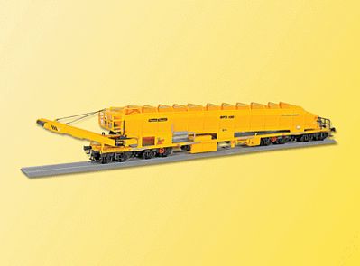 Kibri 26150 HO Scale Plasser & Theurer MFS-100 Ballast Carrier/Conveyor - Ready to Run -- Yellow