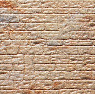 Kibri 34119 HO Scale Plastic Sheet Stone -- Cut Stone (beige)