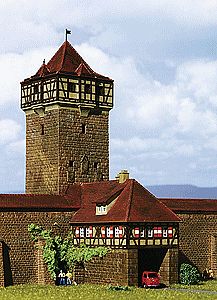 Kibri 37107 N Scale Rodertor Tower in Rothenburg -- 6-11/16 x 5-1/2 x 7-7/8"  17 x 14 x 20cm