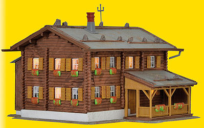 Kibri 38004 HO Scale Sonnenhalde Inn w/Lights -- Kit - 4-3/4 x 4-15/16 x 3-1/2"  12 x 12.5 x 9cm