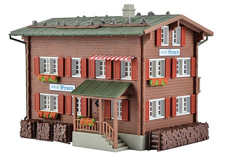 Kibri 38031 HO Scale Ernen Alpine House in Switzerland -- Kit - 5-1/8 x 3-3/4 x 3-3/4"  13 x 9.6 x 9.6cm