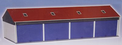 Kibri 38136 HO Scale Garage -- 12-5/8 x 4-3/8"  32 x 11cm
