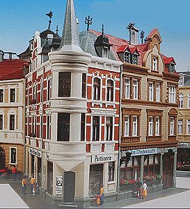 Kibri 38294 HO Scale Terrace House w/Tower -- 11 x 9-1/2"  27.6 x 23.5cm