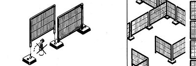 Kibri 38649 HO Scale Fence -- Length: 49-3/16"  125cm