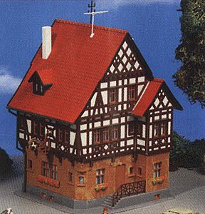 Kibri 38744 HO Scale Hotel Rossel in Markgrafler -- 3-7/8 x 3-7/8 x 5-5/16"  10 x 10 x 13.5cm
