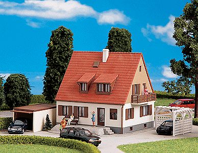 Kibri 38748 HO Scale Single Family House w/Terrace - Kit