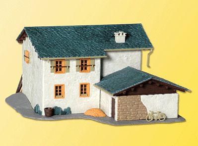 Kibri 38810 HO Scale Mountain House in Fextal -- 6-1/8 x 5-15/16 x 3-1/2"  15.5 x 15 x 9cm