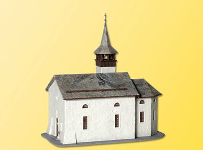 Kibri 38813 HO Scale Chapel in Saas-Grund -- 6-11/16 x 4-3/4 x 7-1/8"  17 x 12 x 18cm