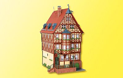 Kibri 38902 HO Scale Half-Timbered House w/Bay Windows -- 5-29/32 x 3-15/16 x 7-7/8"  15 x 10 x 20cm