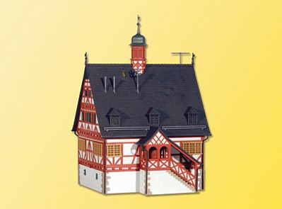 Kibri 38906 HO Scale Country City Hall in Machingen -- 4-1/2 x 4-3/8 x 7-1/8"  11.5 x 11 x 18cm