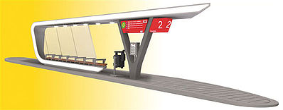 Kibri 39007 HO Scale Halle Bus Terminal Single-Stall Add-On w/LED Lighting -- Kit - 13-3/4 x 12-3/8 x 1-7/16"  35 x 31.5 x 3.7cm