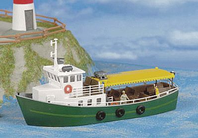 Kibri 39158 HO Scale Canal/River Passenger Boat - Kit -- 7-3/16 x 2-7/16 x 3-7/16"  18.2 x 6.2 x 8.7cm