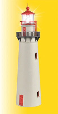 Kibri 39170 HO Scale Lighthouse w/LED Beacon -- Kit - 2-1/4"  5.8cm Diameter, 8-3/4"  22.3cm Tall