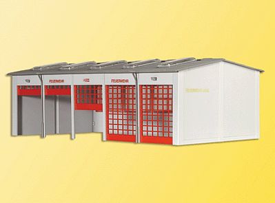 Kibri 39219 HO Scale Fire Department Garage -- Kit - 13-3/8 x 7-7/8 x 4-3/4"  34 x 20 x 12cm