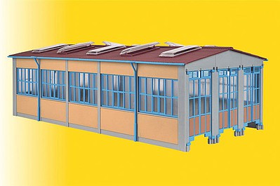 Kibri 39450 HO Scale 3-Track Era III-V Locomotive Shed -- Kit - 13-9/16 x 7-7/8 x 4-1/2"  34.5 x 20 x 11.5cm