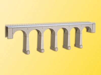 Kibri 39724 HO Scale Stone Viaduct - Kit -- Single Track 24-13/16 x 3-1/8 x 6-11/16"  63 x 8 x 17cm