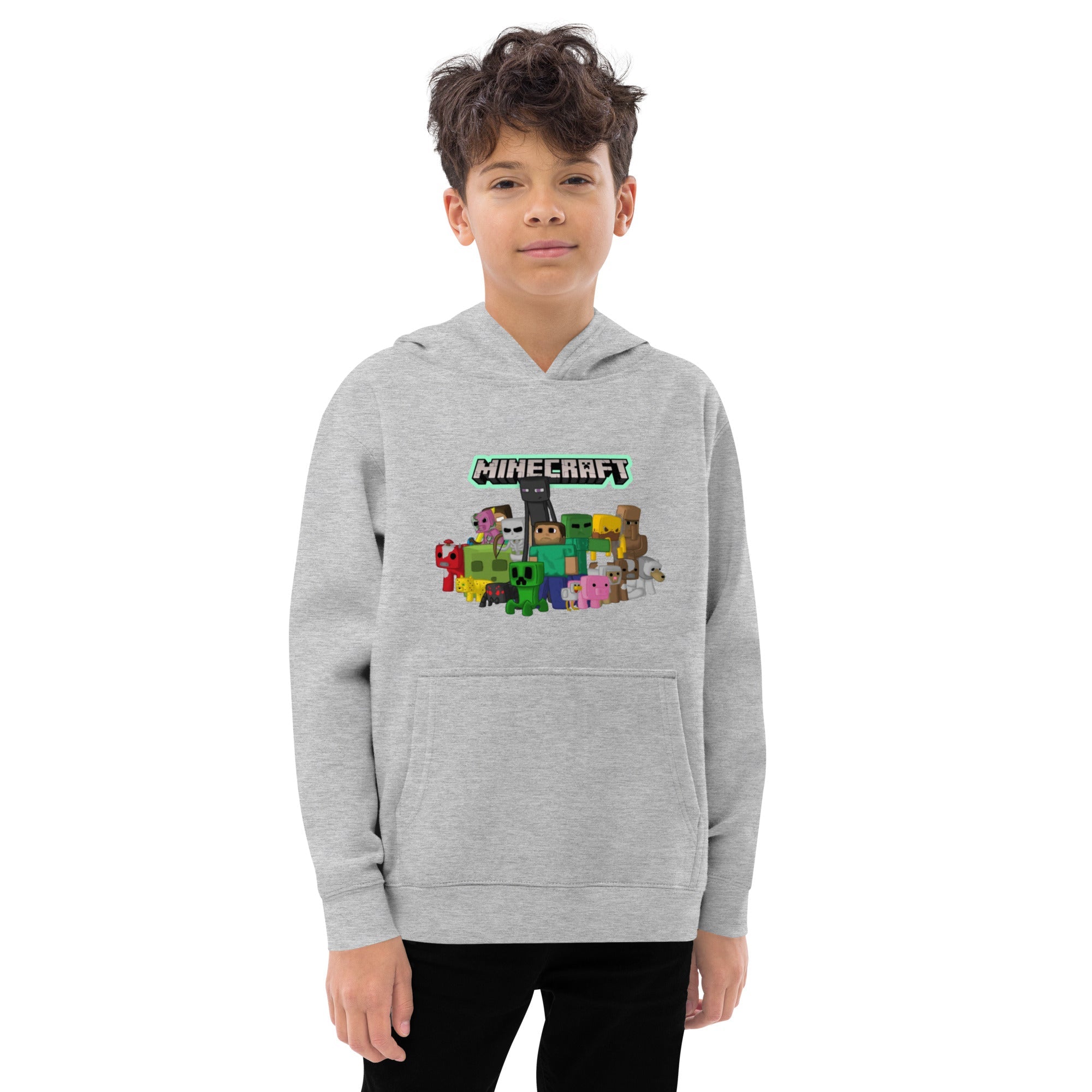 Minecraft Heroes Design Kids Fleece Hoodie