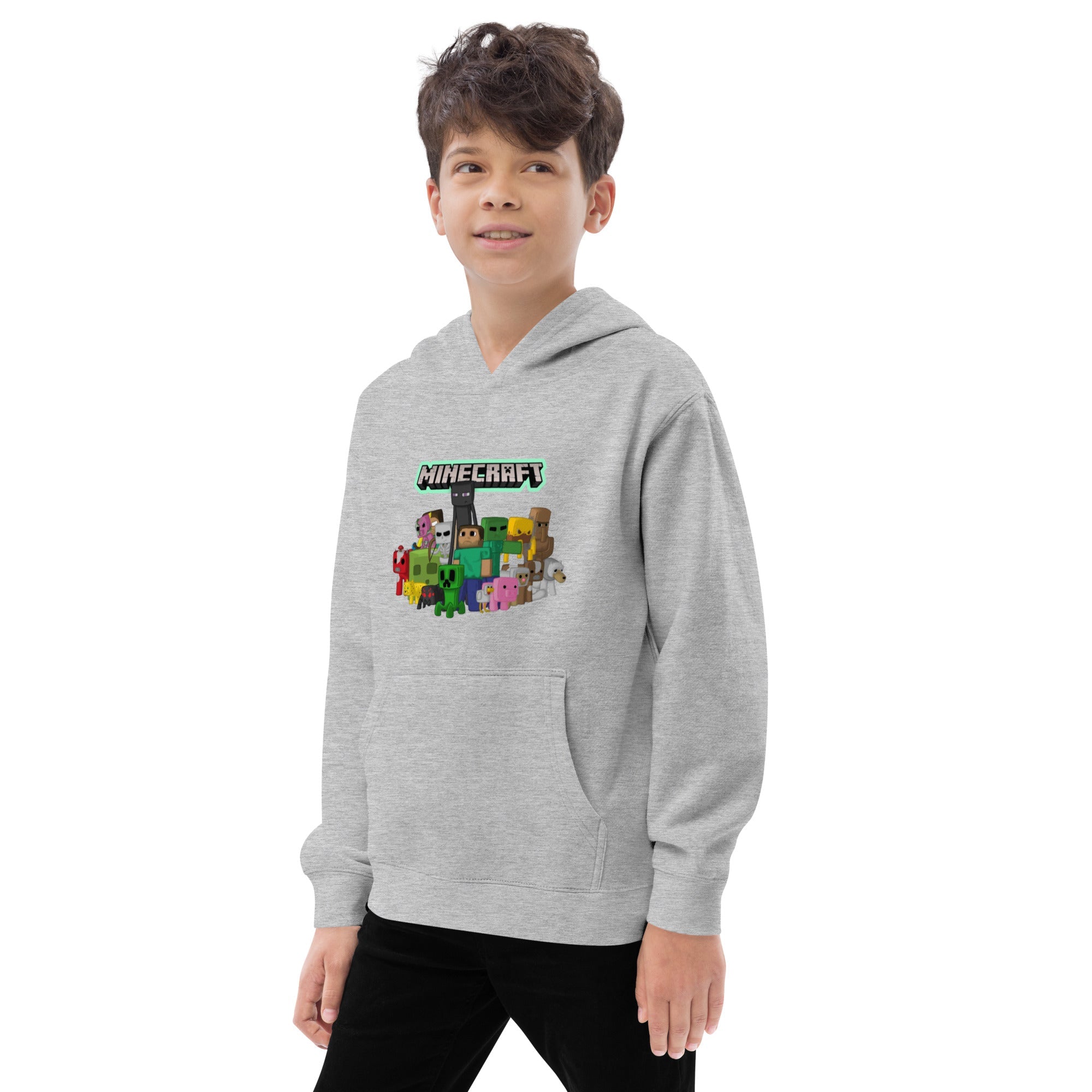 Minecraft Heroes Design Kids Fleece Hoodie