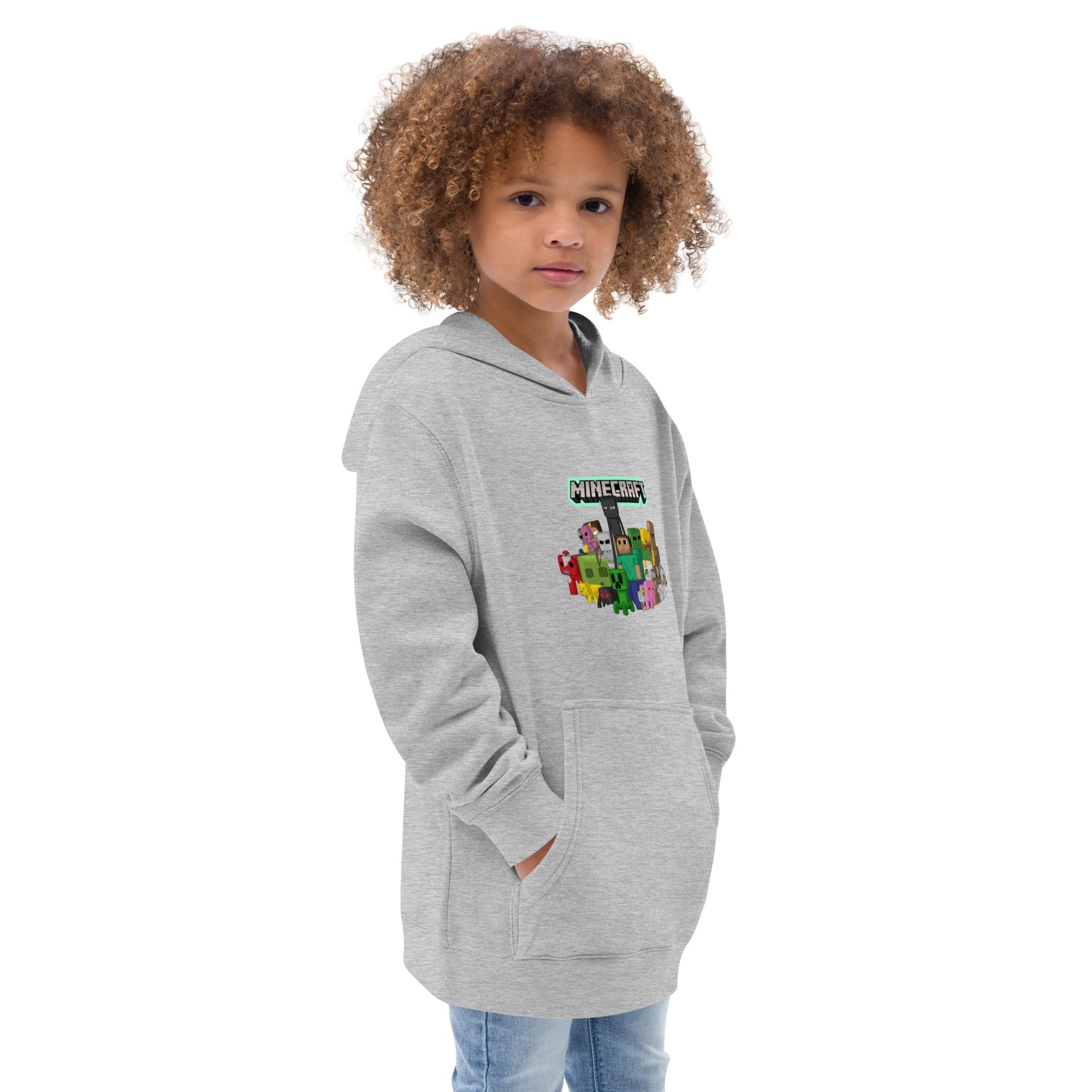 Minecraft Heroes Design Kids Fleece Hoodie