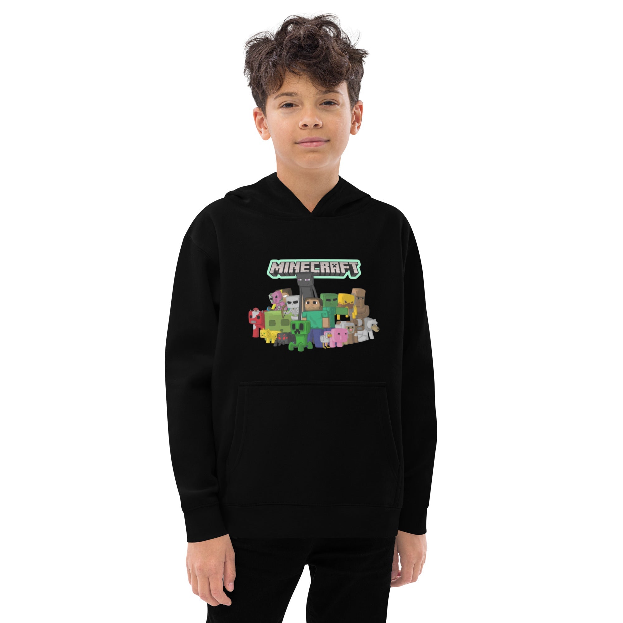 Minecraft Heroes Design Kids Fleece Hoodie