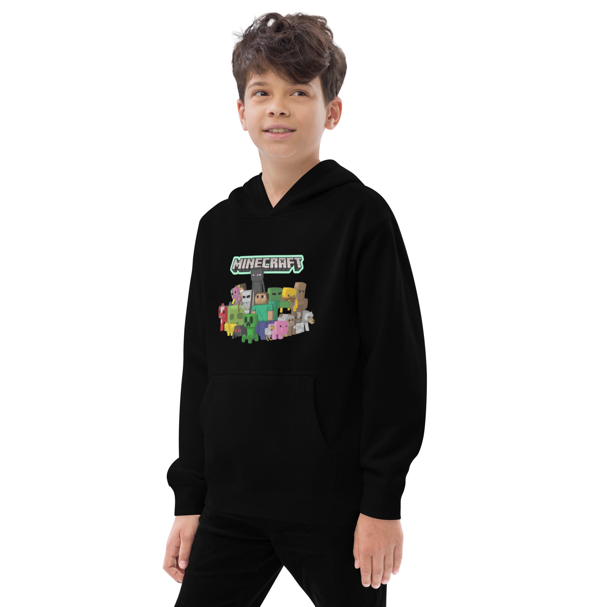 Minecraft Heroes Design Kids Fleece Hoodie