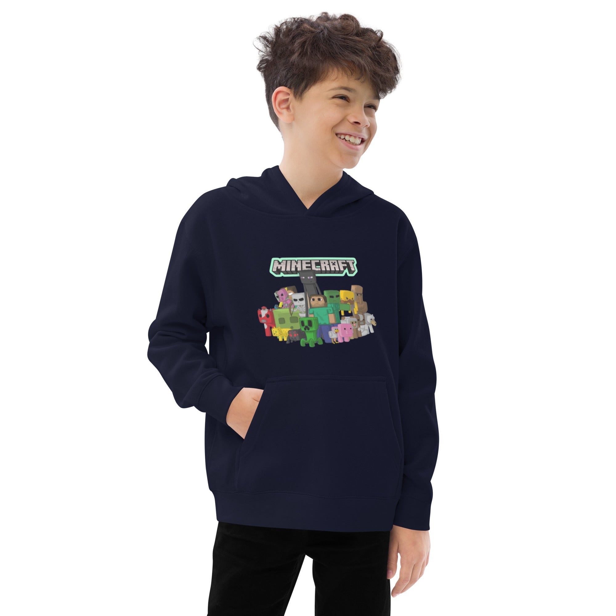 Minecraft Heroes Design Kids Fleece Hoodie