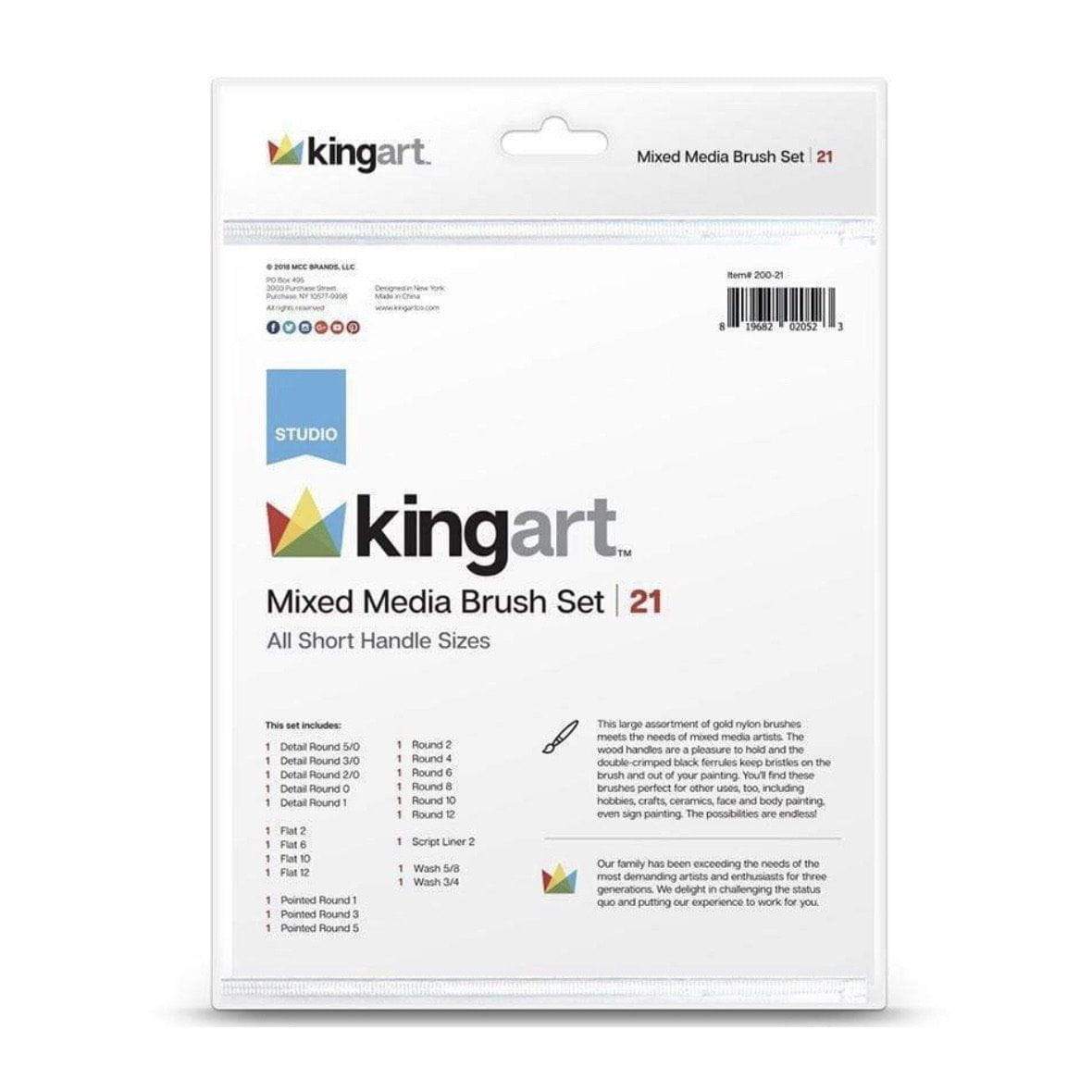 Studio Golden Nylon Mixed Media Brush Set - 21 Pieces