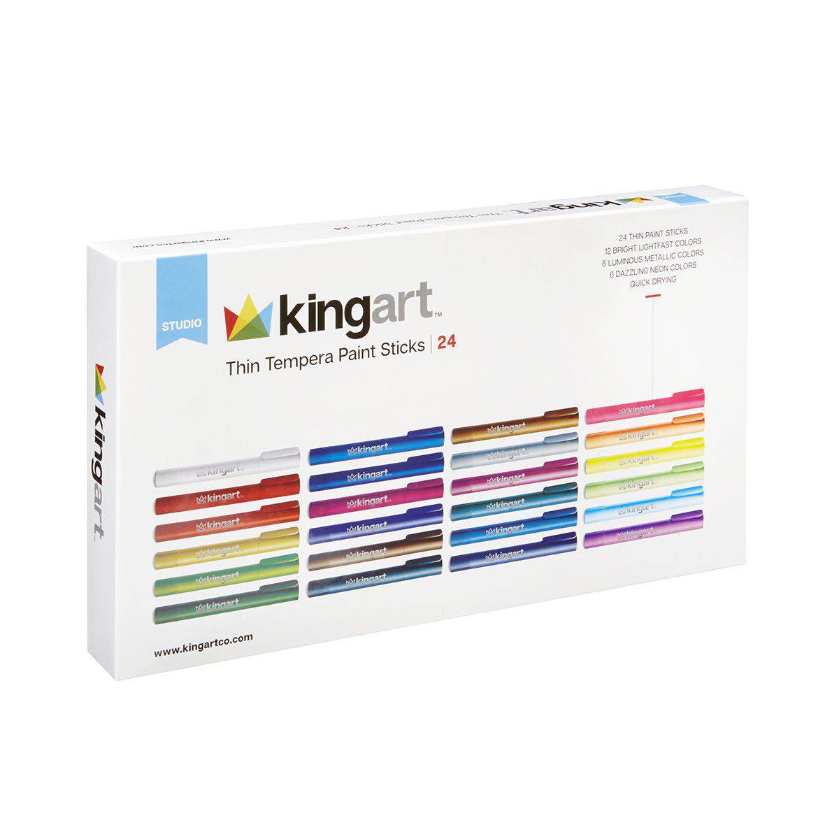 Tempera Paint Thin Sticks, 24 Colors